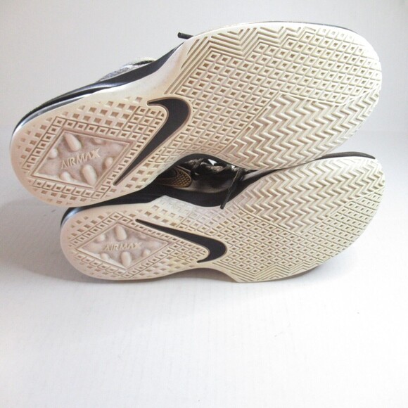 Men's Nike Air Max Infuriate 2 Mid Black Gold Basketball AA7066-002 Size 8 - Picture 6 of 7